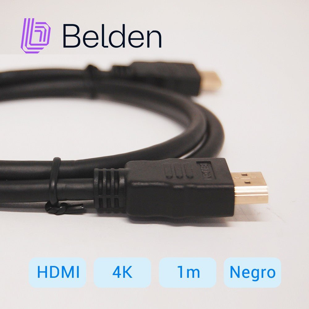 Cable HDMI y ConectoresBELDENHDE001MBCable HDMI 1m (3ft) Alta Velocidad 4K Ethernet Belden HDE001MB - SILYMX