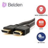 Cable Video Hdmi Belden Hde020mb Alta Velocidad 4k 20 Metros Negro - Imagen 1