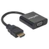 Conversor HDMI macho a VGA hembra puerto de alimentación USB Micro-B opcional negro 151467 - SILYMX
