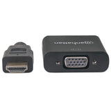 Conversor HDMI macho a VGA hembra puerto de alimentación USB Micro-B opcional negro 151467 - SILYMX