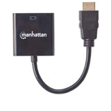Conversor HDMI macho a VGA hembra puerto de alimentación USB Micro-B opcional negro 151467 - SILYMX