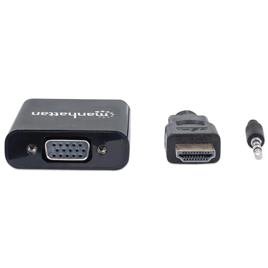 Convertidor HDMI a VGA  con audio puerto de alimentación USB Micro-B opcional color negro empaquetado en bolsa de polietileno 151559 - SILYMX