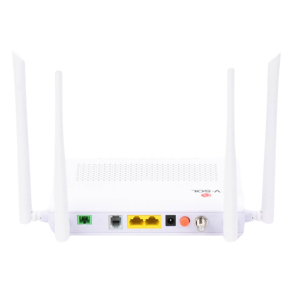 ONU Dual GPON/EPON con Wi-Fi AC de doble banda 1 puerto SC/APC + 2 puertos LAN Gigabit + 1 puerto FXS + 1 Puerto CATV V-SOL HG323ACT - Imagen 6