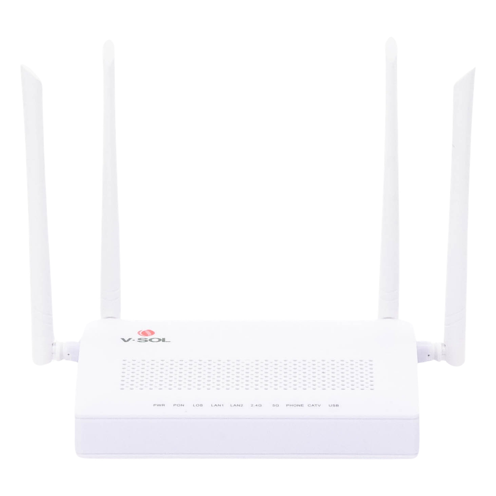 ONU Dual GPON/EPON con Wi-Fi AC de doble banda 1 puerto SC/APC + 2 puertos LAN Gigabit + 1 puerto FXS + 1 Puerto CATV V-SOL HG323ACT - Imagen 8