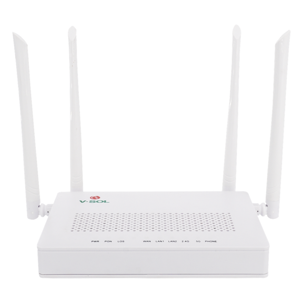 ONU Dual G/EPON con Wi-Fi AC de doble banda, 1 puerto SC/UPC + 2 puertos LAN Gigabit + 1 puerto FXS HG323D-AC V-SOL - Imagen 1