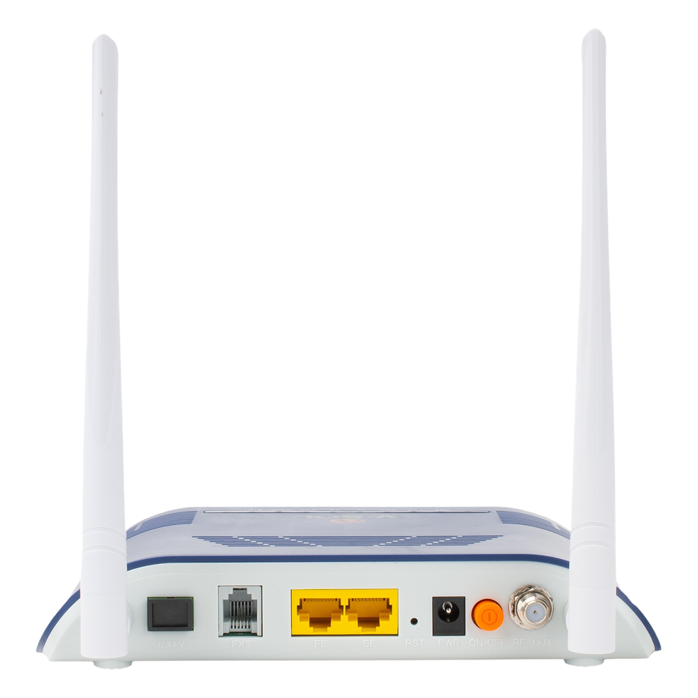 ONU Dual GPON EPON Wi-Fi 2.4GHz 300Mbps SC/APC Gigabit FXS CATV Triple Play V-SOL HG323RG-WT - Imagen 4