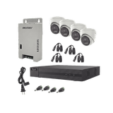 Kit CCTV 4 CamarasHiLook by HIKVISIONHL-2080P-4E-TWAKit HiLook 4 Camaras Eyeball 1080p Audio Bidireccional DVR 4CH TurboHD H.265+ Exterior HiLook HL - 2080P - 4E - TWA - SILYMX