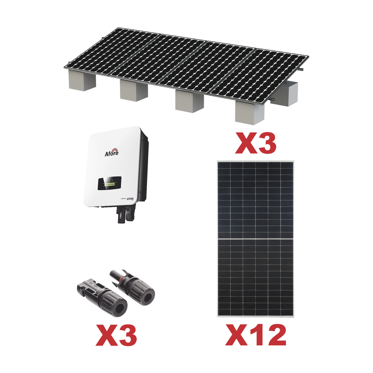 Kit Solar Interconexión 7kW 220Vca Completo Montaje Incluido AFORE HNS7000TLKIT1 - Imagen 1