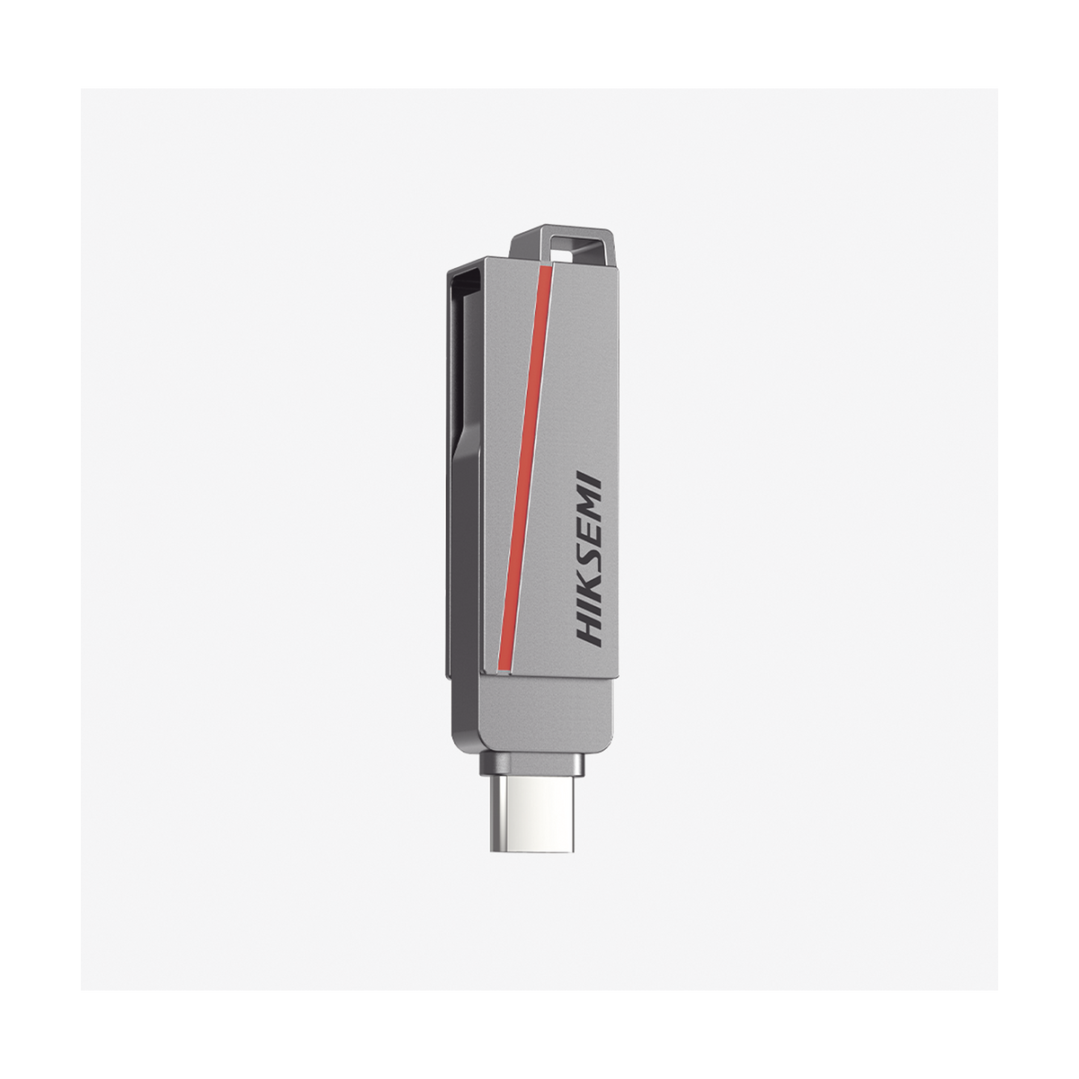 Memoria USB Dual 128GB USB-C y USB-A Lectura 150MB/s Escritura 45MB/s Zinc Retractil HIKSEMI HS-USB-E307C/128G - Imagen 2