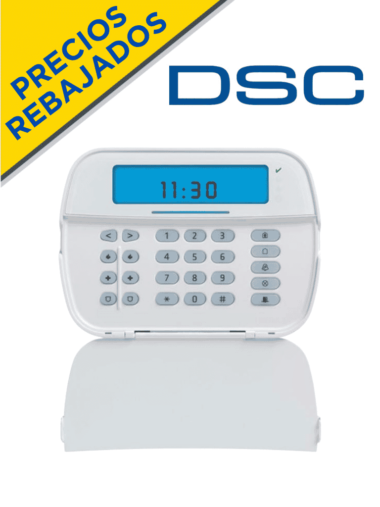 Teclado Cableado LCD Alfanumerico 32 Caracteres Transceptor Integrado 128 Zonas Compatible NEO DSC HS2LCDRF9N - Imagen 1
