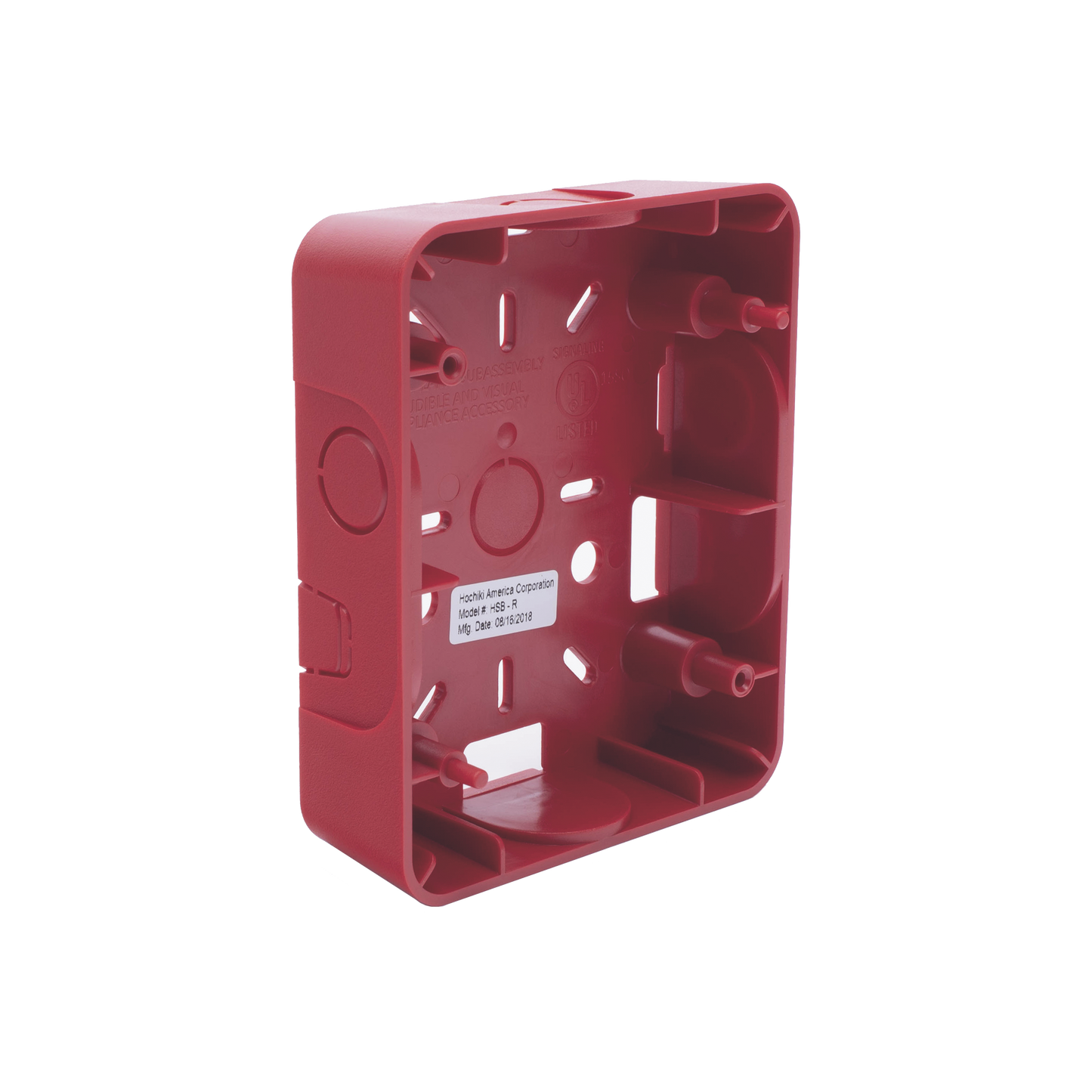 Caja para Montaje de Sirena/Estrobo, Color rojo HOCHIKI - Imagen 1