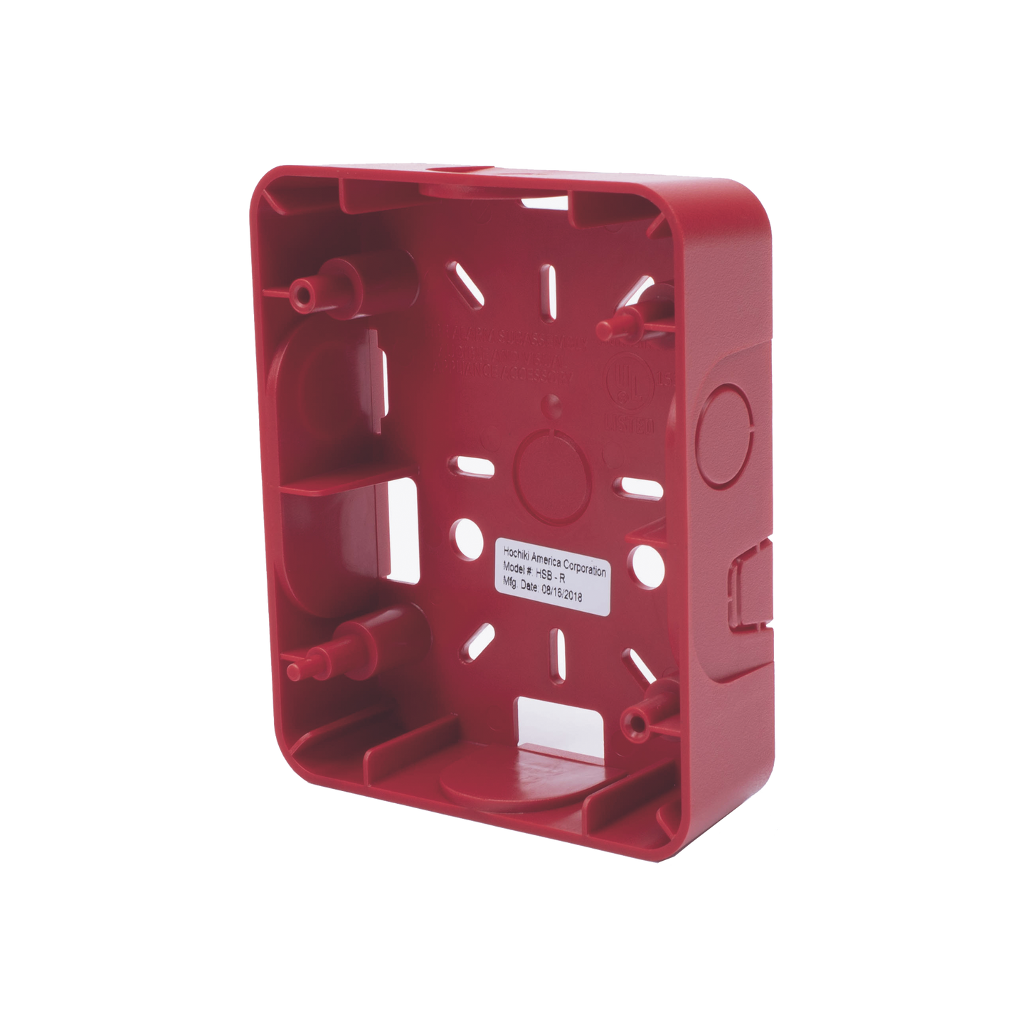 Caja para Montaje de Sirena/Estrobo, Color rojo HOCHIKI - Imagen 2