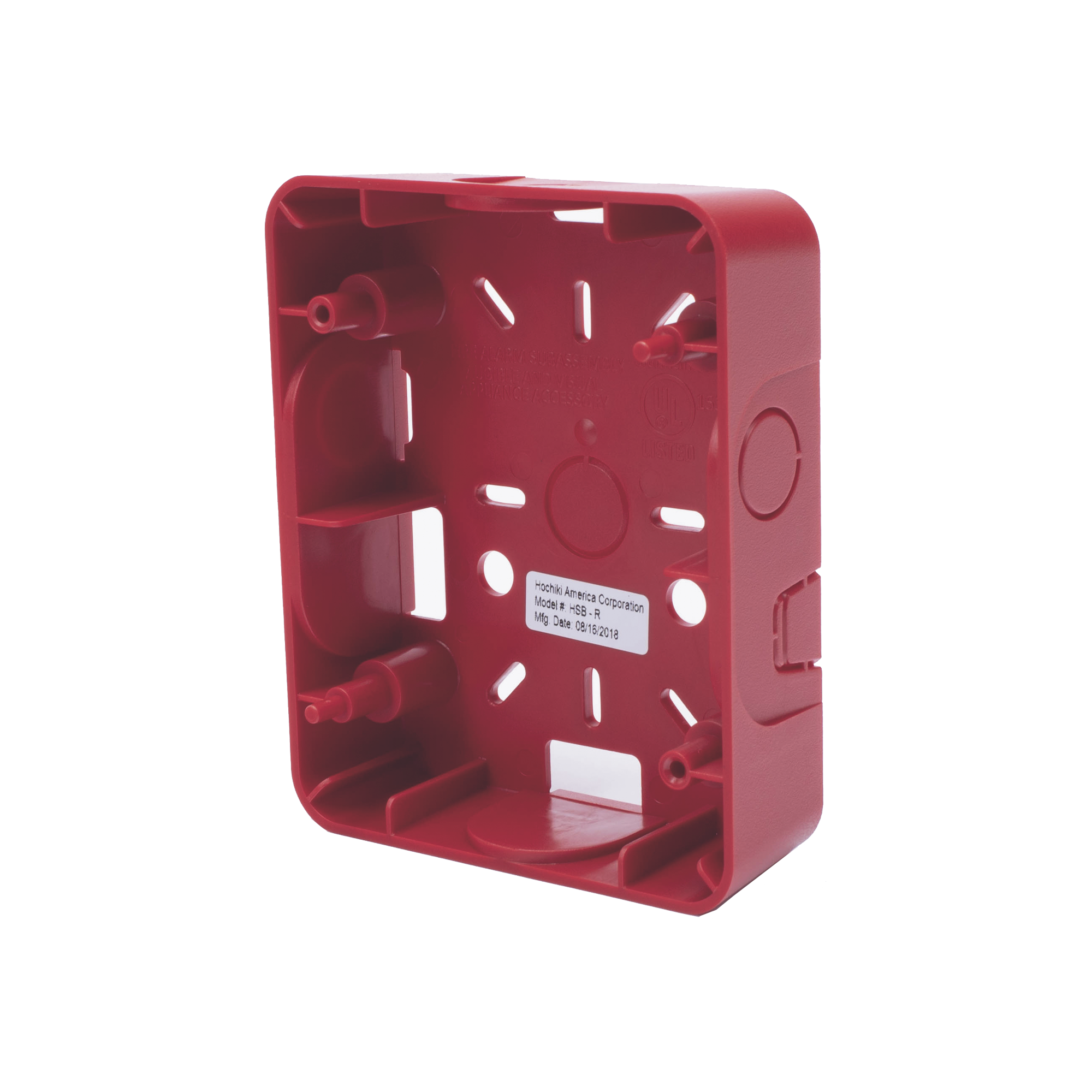 Caja para Montaje de Sirena/Estrobo, Color rojo HOCHIKI - Imagen 2