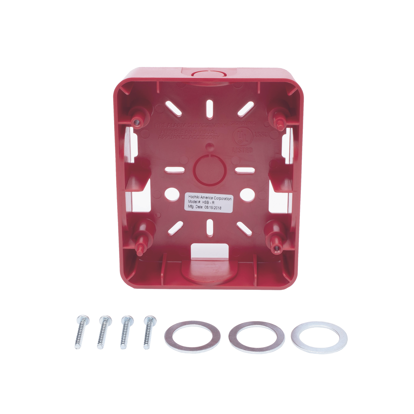 Caja para Montaje de Sirena/Estrobo, Color rojo HOCHIKI - Imagen 4