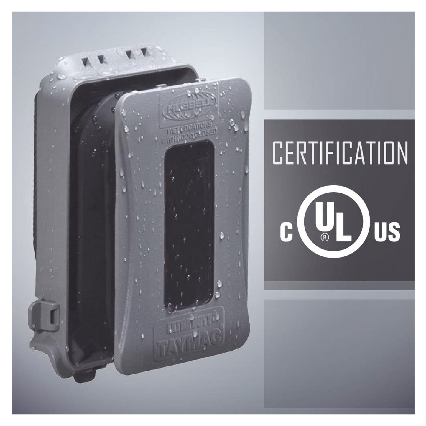 Cubierta Impermeable/ 1 Unidad/ Horizontal-Vertical/ Servicio Pesado/ Expandible/ Color Gris HUBBELL HUB-ML500G - Imagen 3