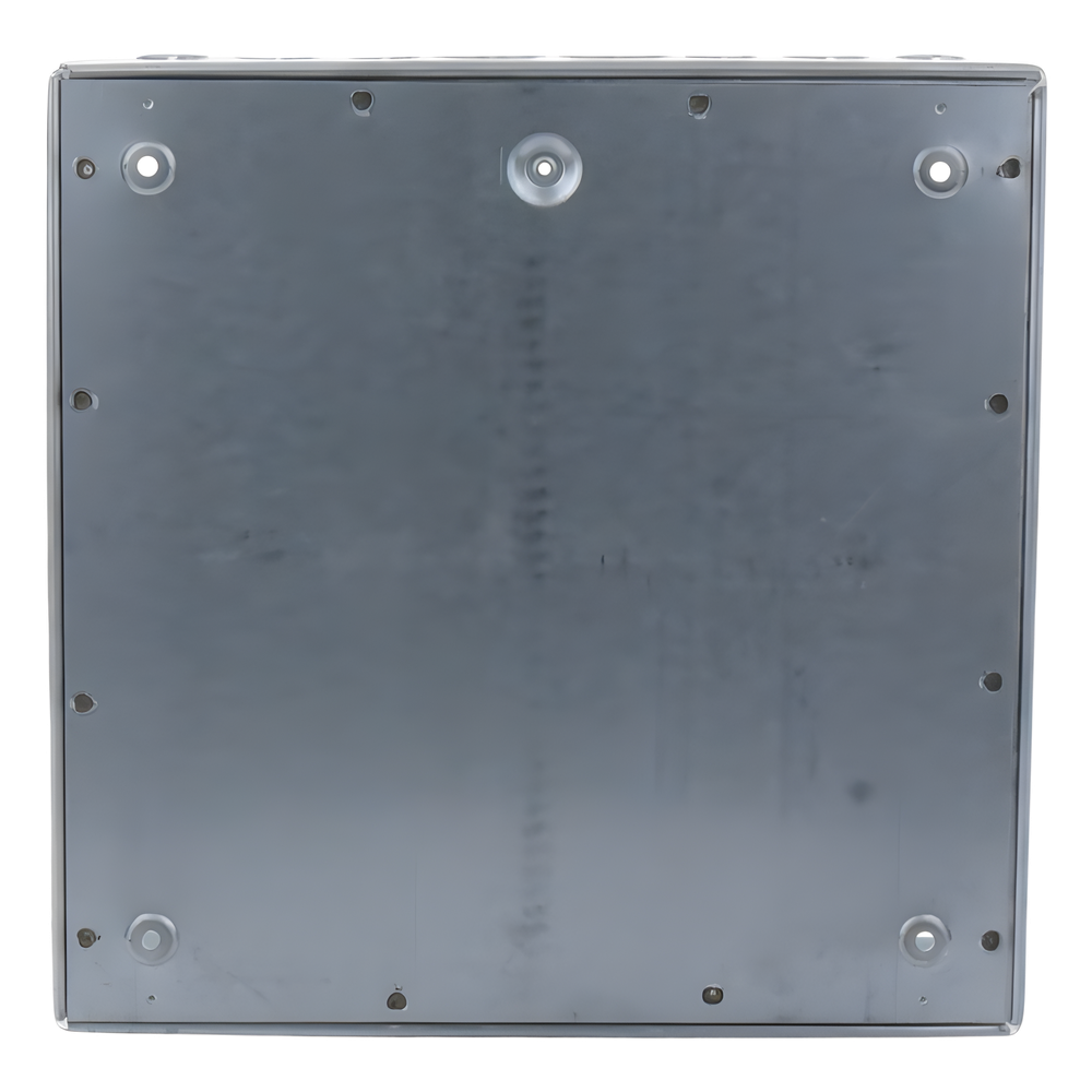 Caja Extra Grande 15"x15"x 4"/ Profundidad 4"/Entradas Laterales - Finales 4 Entradas de 1/2"- 3/4", 2 Entradas de 3/4" - 1" y 2 Entradas de 1"- 1 1/4"/ Incluye tapa / Incluye tapa. RACO - Imagen 1
