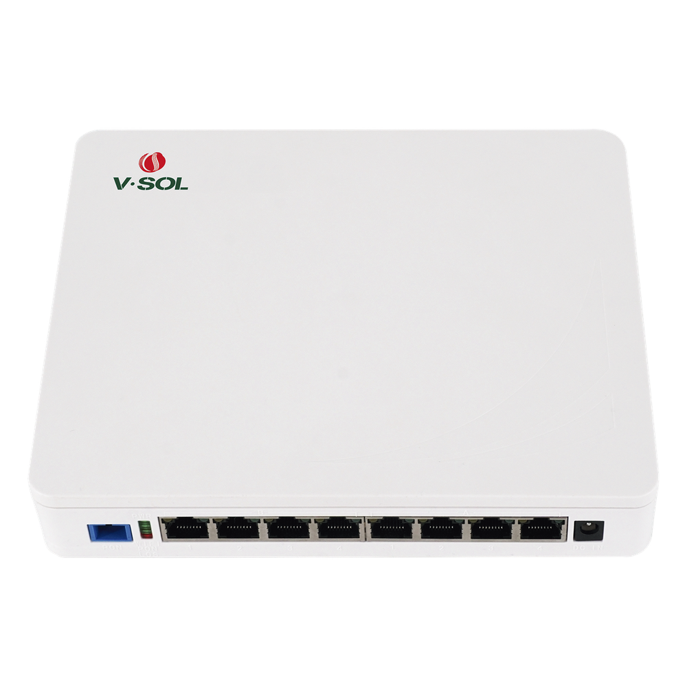 ONU Dual EPON/GPON 8 Puertos PoE 802.3at Gigabit Wi-Fi Doble banda 2.4 y 5 GHz 1 Puerto SC/UPC V-SOL ICT3310DPS-8G2NAC - Imagen 1