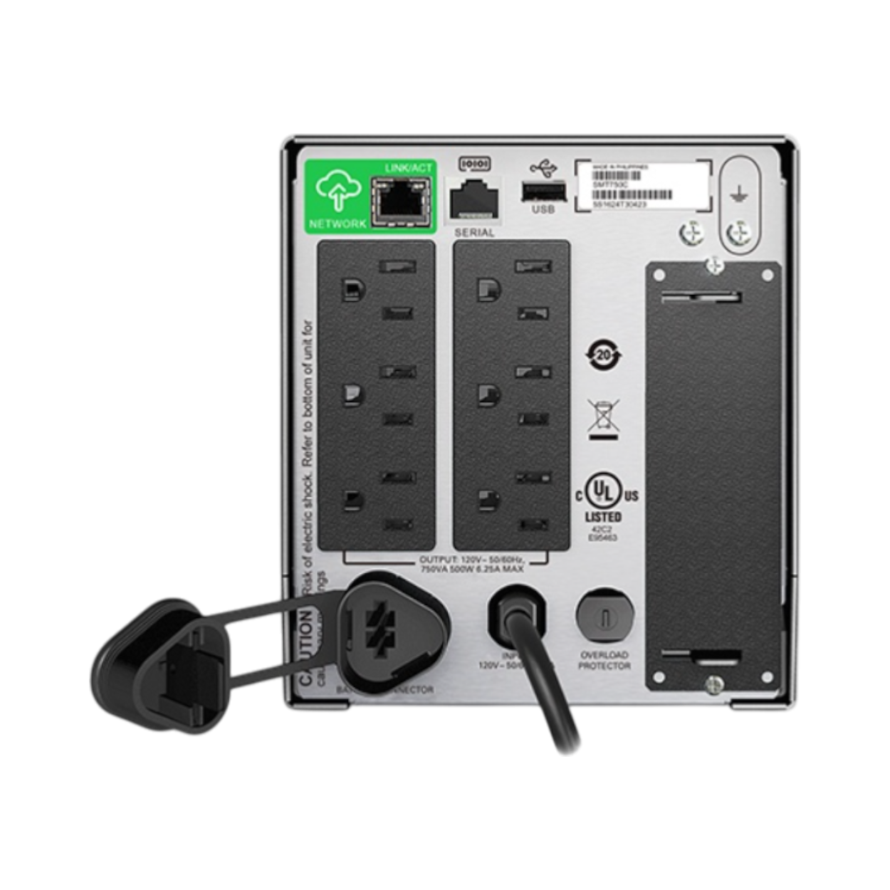 No Break 750 VA 500 W Onda Sinusoidal Pura SmartConnect Torre – APC SMT750C - SILYMX
