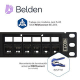 Paneles de ParcheoBELDENRVAPPF1U24BKPanel de Parcheo Cat6A 24 Puertos 1U Precargado Negro Belden RVAPPF1U24BK - SILYMX