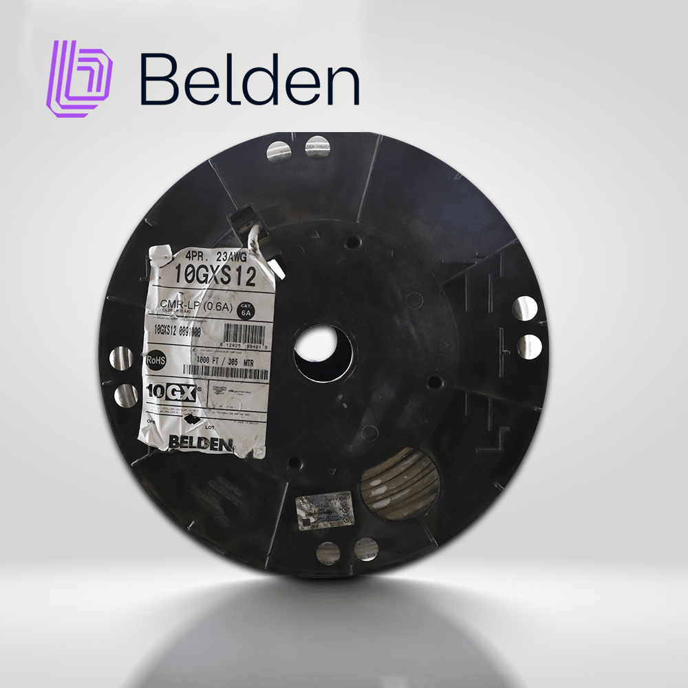 Cables Categoria 6ABELDEN10GXS12 0091000Bobina Cable UTP Cat6A 305m (1001ft) PVC CMR 23 AWG 100% Cobre Belden 10GXS12 - SILYMX