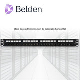 Paneles de ParcheoBELDENRV6PPF1U24BKPanel de Parcheo Cat6+ 24 Puertos RJ - 45 1U RevConnect Negro Belden RV6PPF1U24BK - SILYMX