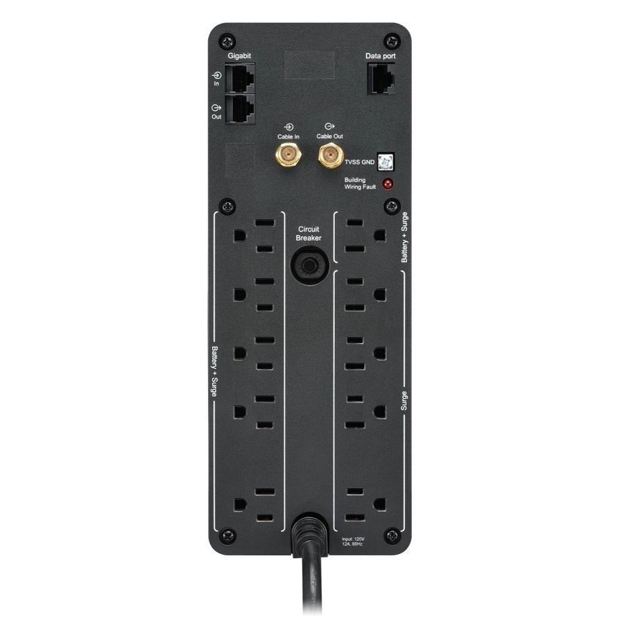 UNIDAD BACK UPS PRO BR 1100 VA, 10 TOMAS DE SALIDA, 2 PUERTOS USB DE CARGA, AVR, INTERFAZ LCD, LAM// SUSTITUYE AL BACK UPS BR1000G