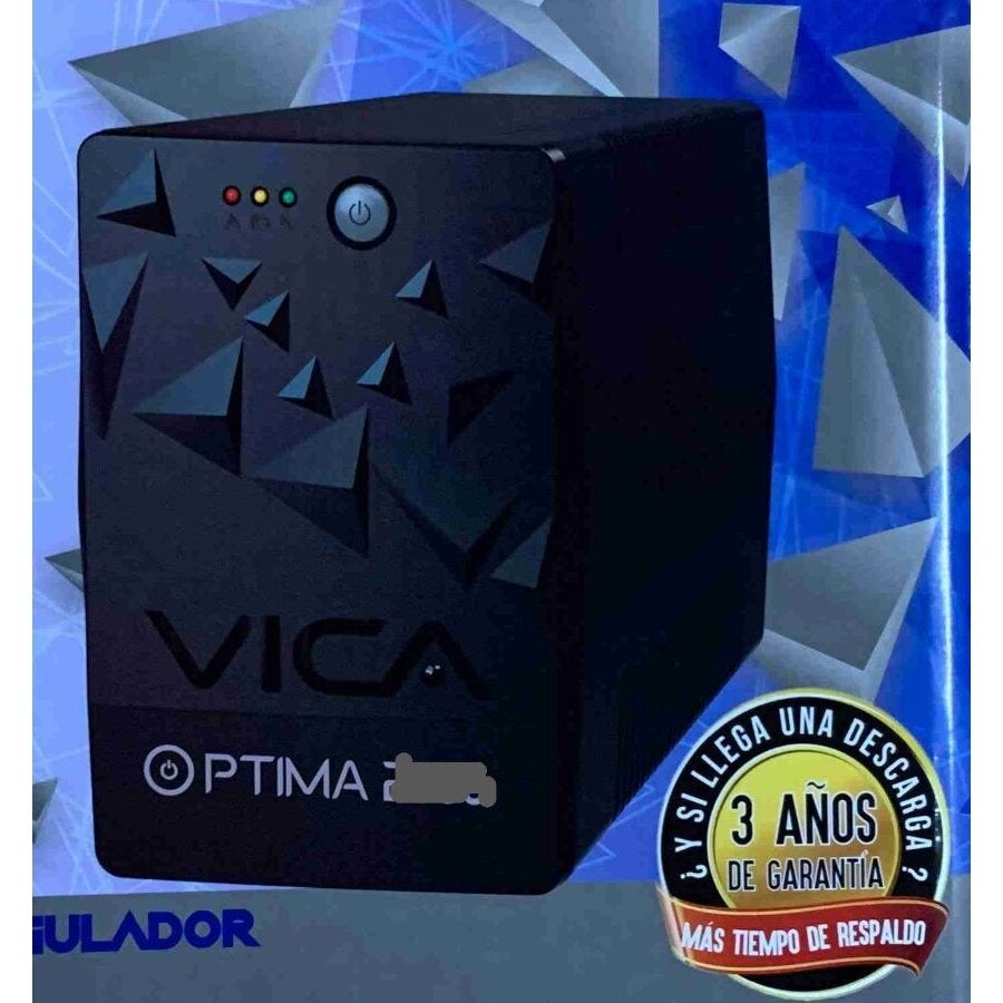 NO BREAK UPS VICA OPTIMA 1250 1250VA/600W 6TOMAS REGULADAS Y RESPALDADAS NEMA5-15R RJ11/45, 3 AÑOS DE GARANTIA