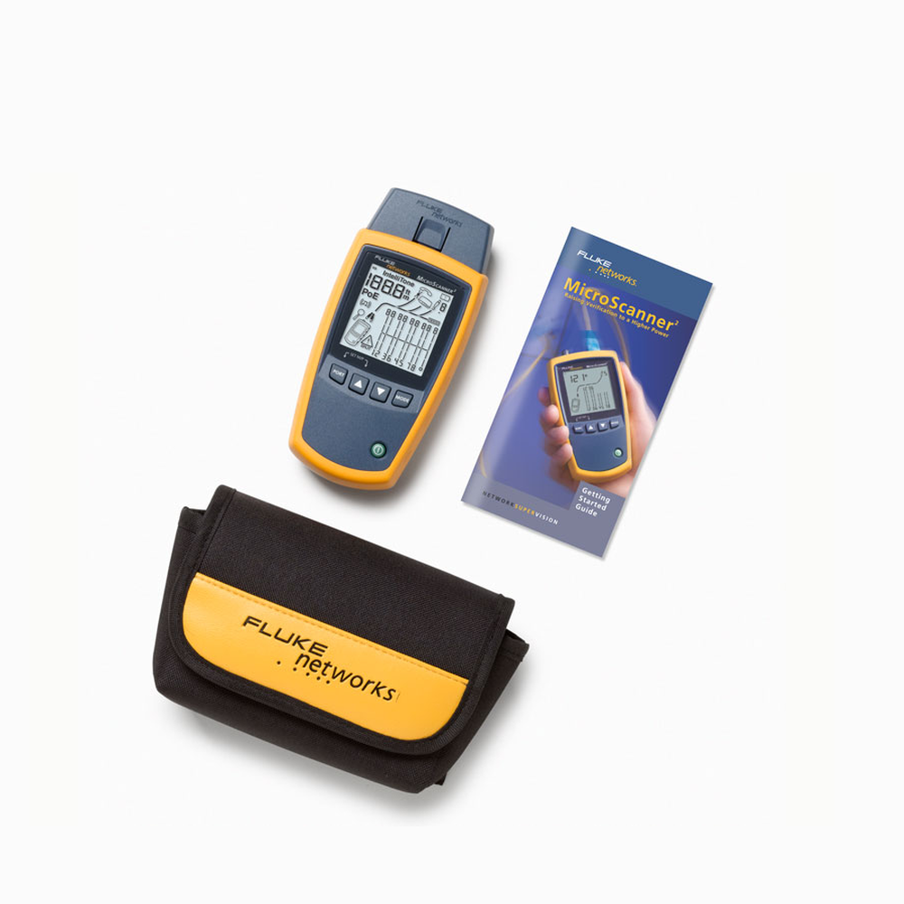 Verificador de Red Fluke MicroScanner2 para Comprobación de Redes de Voz Datos y Video Con Pantalla LCD Retroiluminada MS2-100 - SILYMX