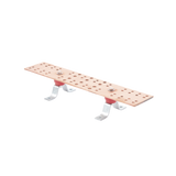 Barra De Unión para tierra fisica Principal (Tmgb) Con Aisladores. Medida: 500 X 101.6 X 6.35 Mm (19-11/16" X 4" X 1/4"). TG-BUE-TMBG - SILYMX