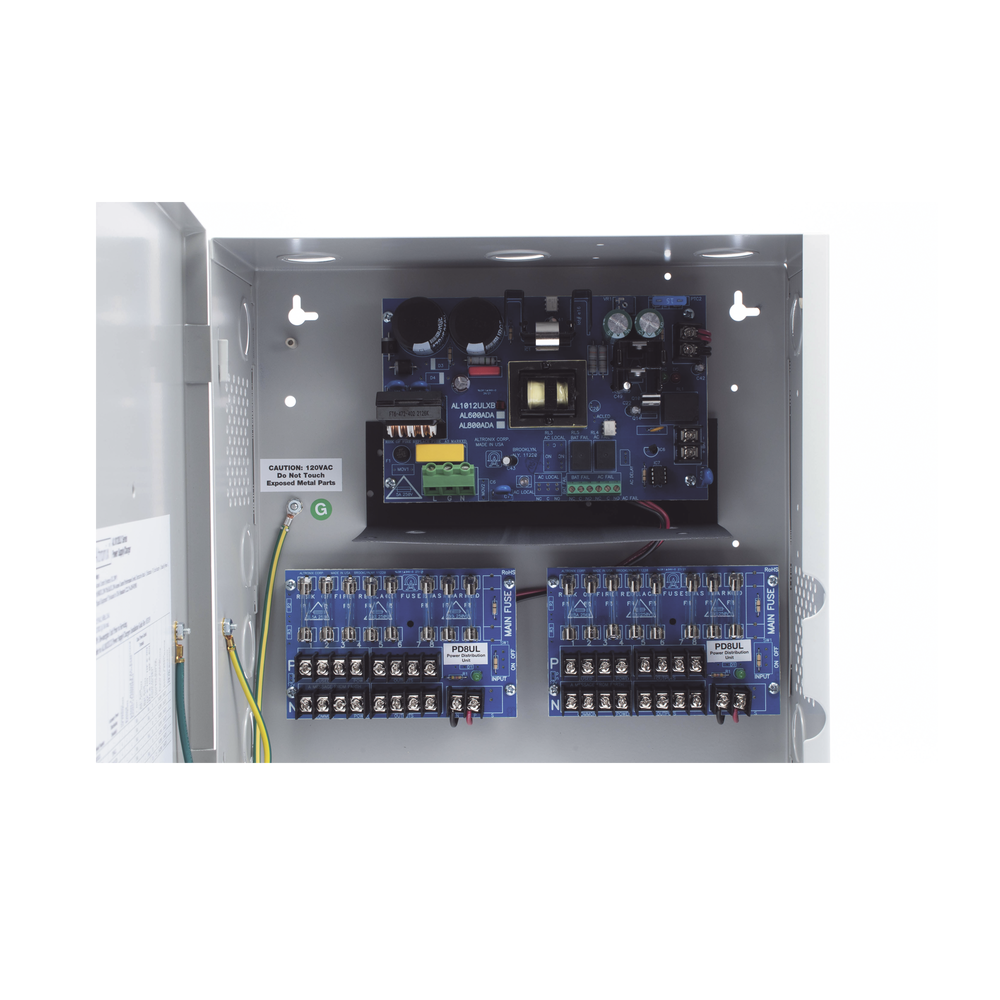 Fuente de poder Altronix 12 Vcd @ 10 A 16 salidas Con capacidad de baterías de respaldo Requieren baterías AL1012ULXPD16 - SILYMX