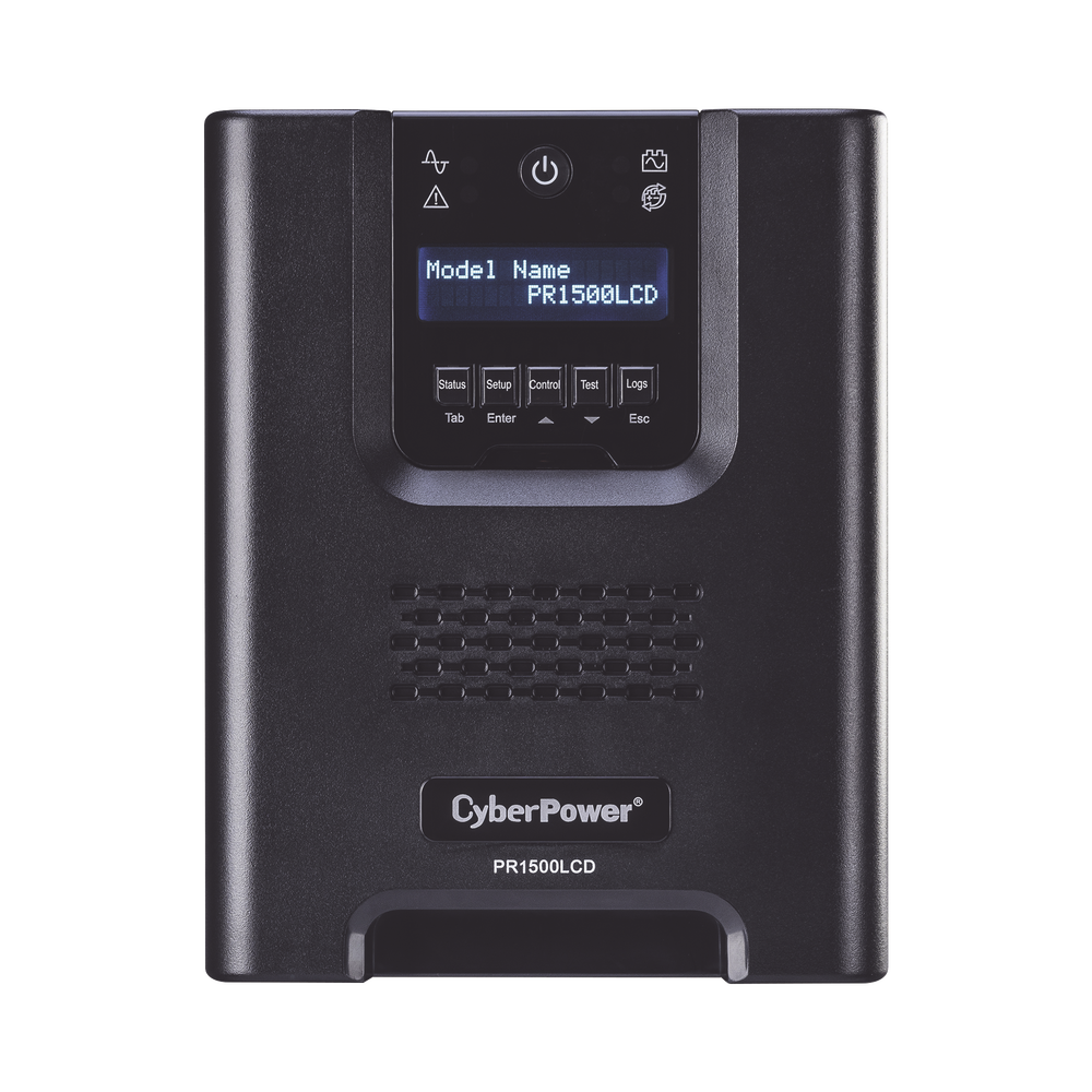 UPS de 1500 VA/1500 W Topología Línea Interactiva Entrada 120 Vca NEMA 5-15P Onda Senoidal Pura Mini Torre Con 8 Tomas NEMA 5-15R PR1500LCD - SILYMX