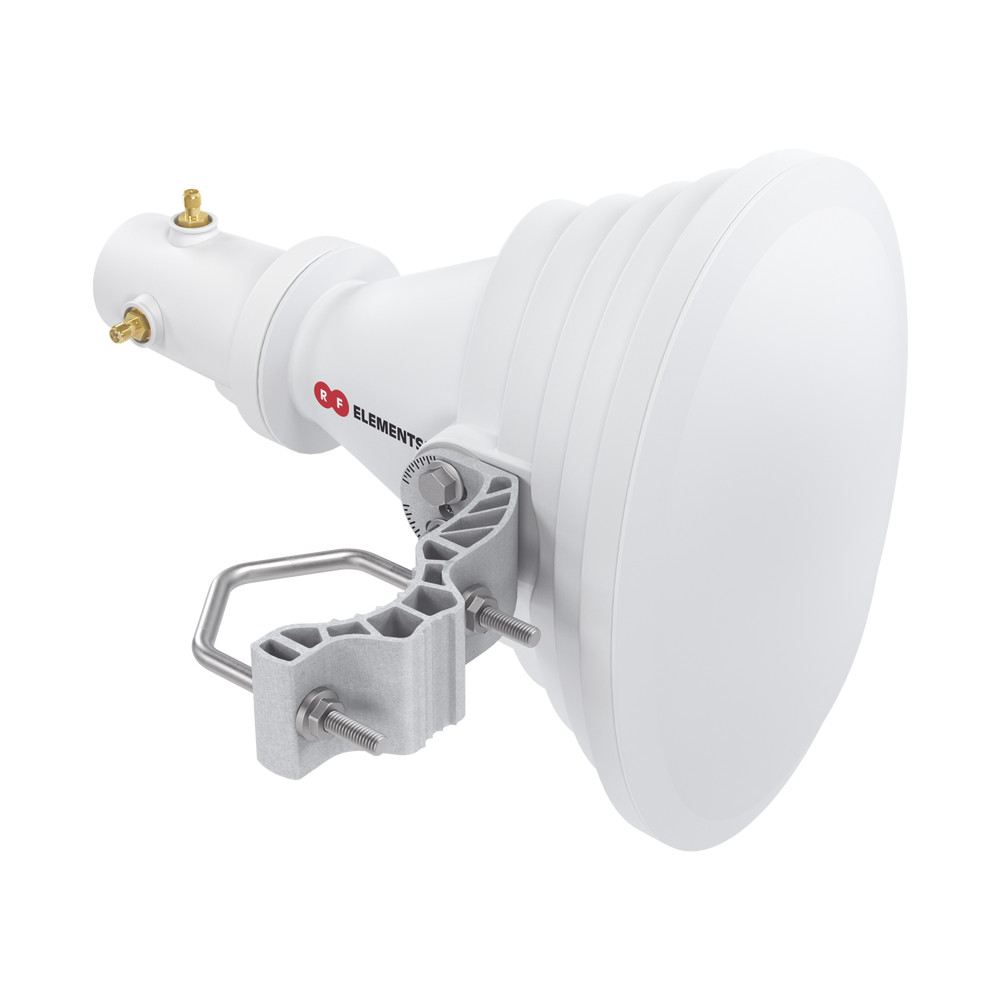 Antena Sectorial Simétrica Starter Horn de 45º, 5150 - 5950 MHz, ganancia de 17 dBi, conexión directa con radios IS-5AC, PS-5AC y IS-M5, conexión RP-SMA