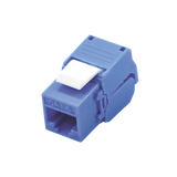 Módulo Jack Keystone Cat6 (toolless) con terminación en ángulo 180 º Color Azul Compatible con Faceplate y Patchpanel Linkedpro LP-KJ-610-TTBU - SILYMX