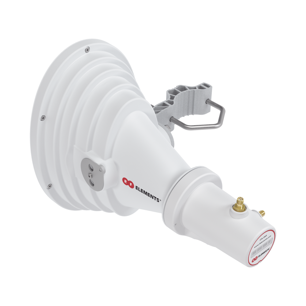 Antena Sectorial Simétrica Starter Horn de 45º, 5150 - 5950 MHz, ganancia de 17 dBi, conexión directa con radios IS-5AC, PS-5AC y IS-M5, conexión RP-SMA - SILYMX