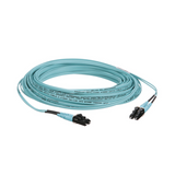 Jumper de Fibra Optica Multimodo 50/125 OM3 LC-LC Duplex OFNR (Riser) Color Aqua 15 Metros FX2ERLNLNSNM015 - SILYMX