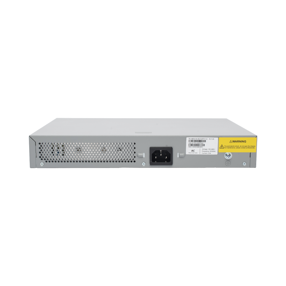 Switch Administrable PoE Capa 2 8 puertos Gigabit PoE 802.3af/at + 2 SFP para fibra 1Gb gestión gratuita desde la nube 125w RG-NBS3100-8GT2SFP-P-V2 - SILYMX