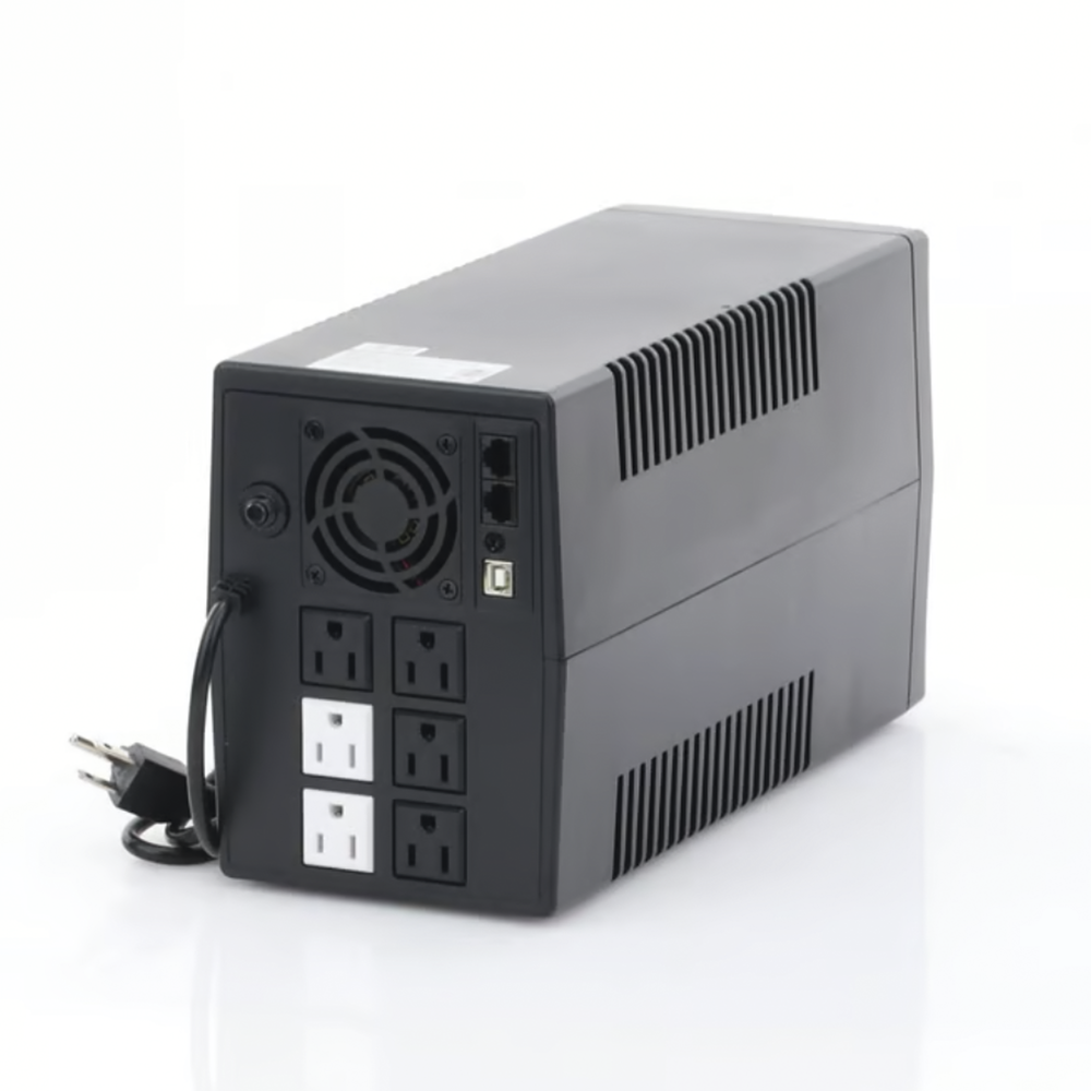 UPS de 1200VA 720W Topología Línea Interactiva Entrada y Salida 120 VcaClavija NEMA 5-15P 6 Tomas NEMA 5-15R - SILYMX