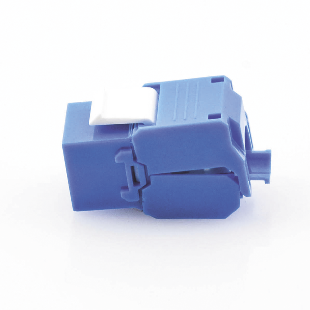 Módulo Jack Keystone Cat6 (toolless) con terminación en ángulo 180 º Color Azul Compatible con Faceplate y Patchpanel Linkedpro LP-KJ-610-TTBU - SILYMX