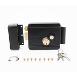 Cerradura Eléctrica con Botón de Salida Incluye Llave Exterior Izquierda Color Negro BL-ACCESSRIMBL - SILYMX