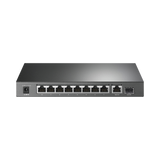 Switch de escritorio PoE+ no Administrable 8 puertos 10/100/1000 Mbps + 1 puertos 10/100/1000 Mbps (Uplink) + 1 puerto SFP 63W TL-SG1210P - SILYMX