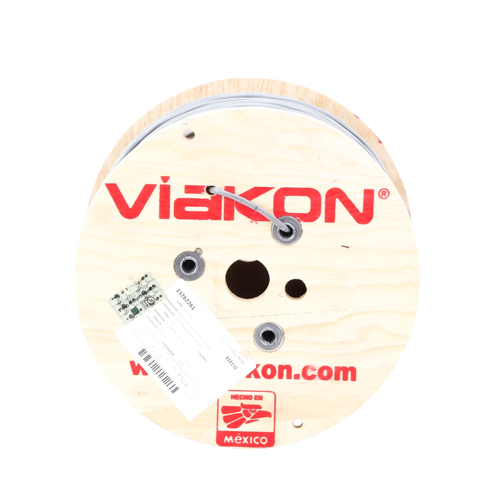 Bobina de cable Viakon 2x18 AWG Blindado Gris 305 Metros 9222 - SILYMX