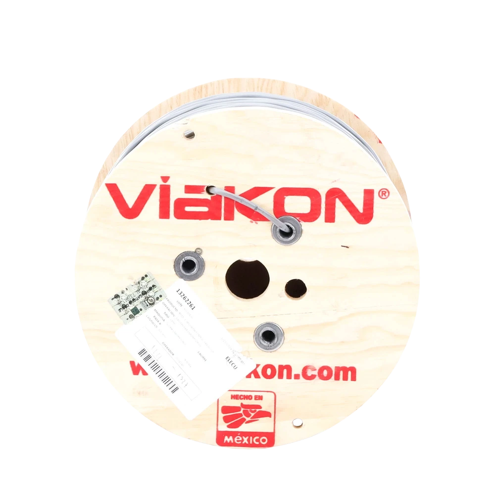 Bobina de cable Viakon 2x18 AWG Blindado Gris 305 Metros 9222 - SILYMX
