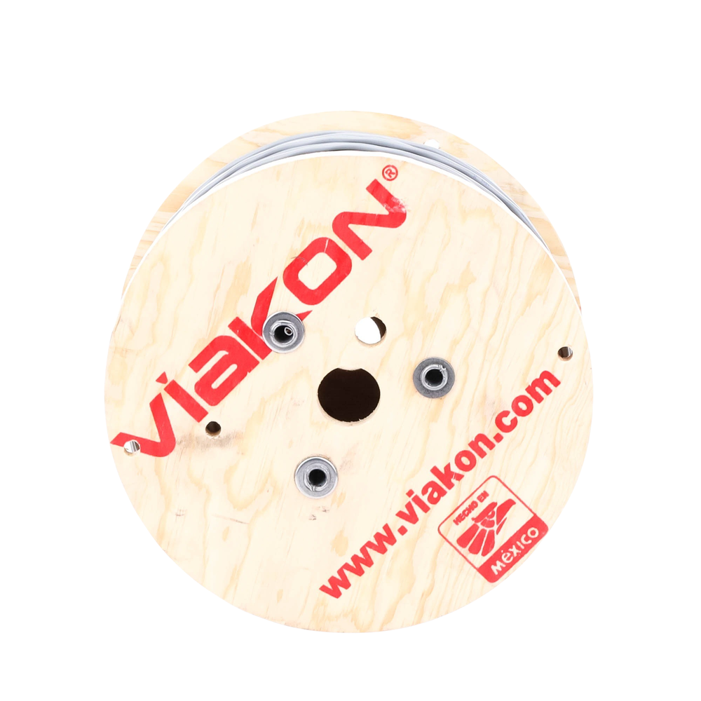 Bobina de cable Viakon 2x18 AWG Blindado Gris 305 Metros 9222 - SILYMX