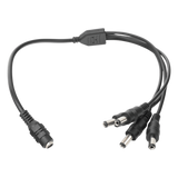 Cable Divisor de Energía DC 1 a 4 Jack 5.5x2.1mm 22AWG 1-24VCC 5A 19cm EPCOM POWERLINE JR-F52 - Imagen 1