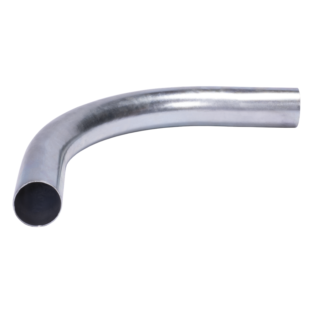 Curva/Codo de 90° de 1" (25mm) pared delgada galvanizado etiqueta verde JUPITER JU-PD-100-COD - Imagen 1