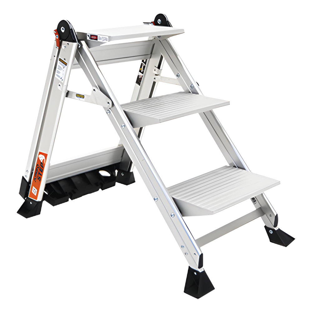 Escalera de Tijera con Punto de Apoyo Anti-caídas de 0.67 m con Peldaños JUMBO JUMBO-STEP-3WHR Little Giant Ladder Systems - Imagen 2