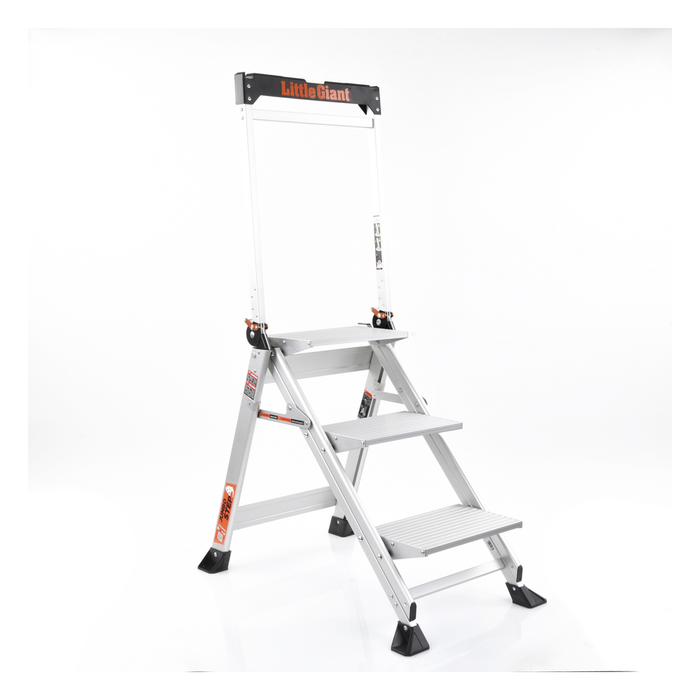 Escalera de Tijera con Punto de Apoyo Anti-caídas de 0.67 m con Peldaños JUMBO JUMBO-STEP-3WHR Little Giant Ladder Systems - Imagen 3