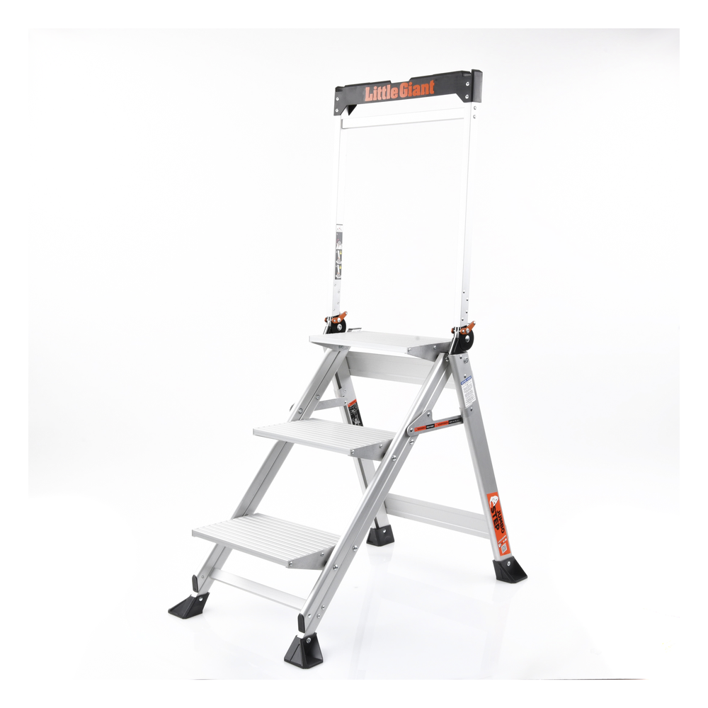 Escalera de Tijera con Punto de Apoyo Anti-caídas de 0.67 m con Peldaños JUMBO JUMBO-STEP-3WHR Little Giant Ladder Systems - Imagen 4