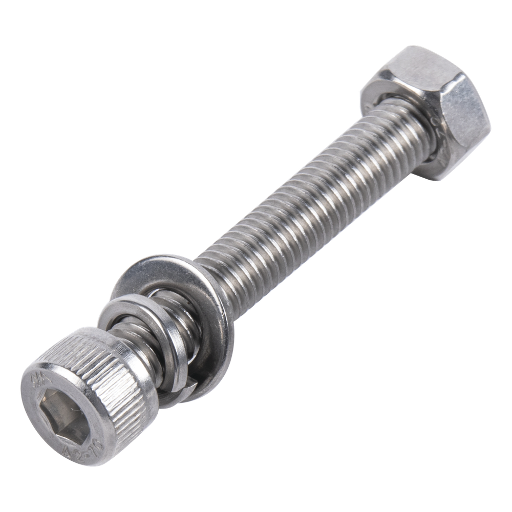 Tornillo Allen Inox 304 M8-1.25 x 30 mm con Tuerca y Arandelas Kit 6 piezas Montaje Solar DMT KDMT-BOLT-830 - Imagen 1