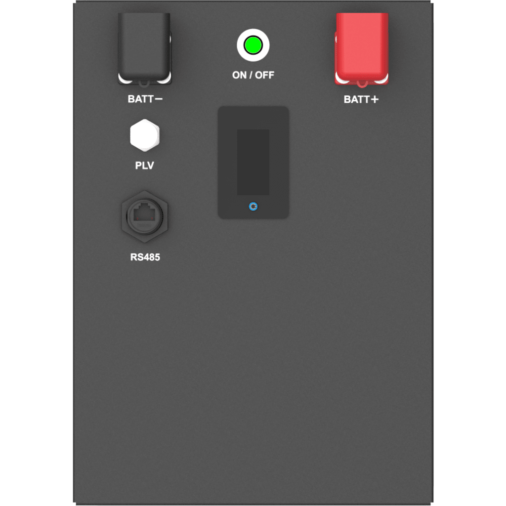 Batería de Litio LiFePO4 12.8Vcc 100Ah 1.28KwH Pantalla LCD para Monitoreo Local Carcasa Metálica LFP100EP128V2